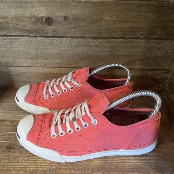 Womens Converse Jack Purcell Light Red Low Top Canvas‎ Shoes Sneakers Size 6.5 M - Picture 2 of 6